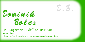 dominik bolcs business card