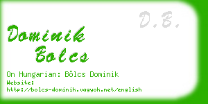 dominik bolcs business card